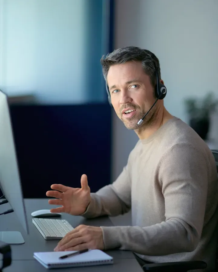 A ChargeAct payment specialist on a call